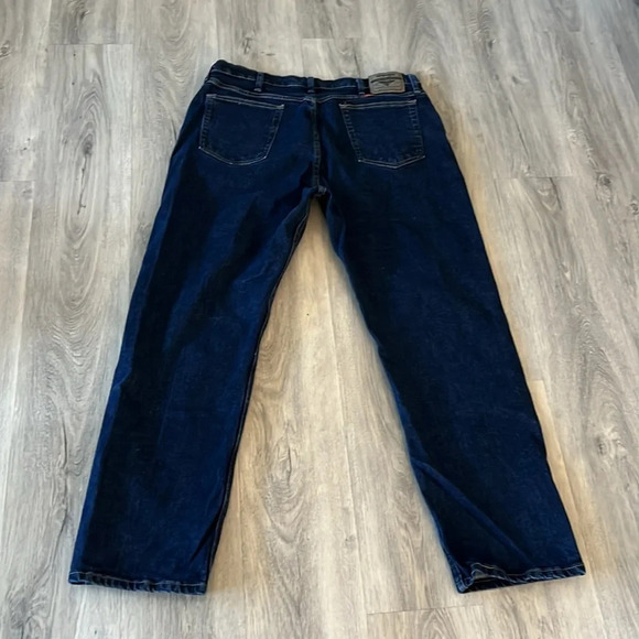 🧡💙 Wrangler blue denim jeans straight  leg size 38 - Picture 7 of 10